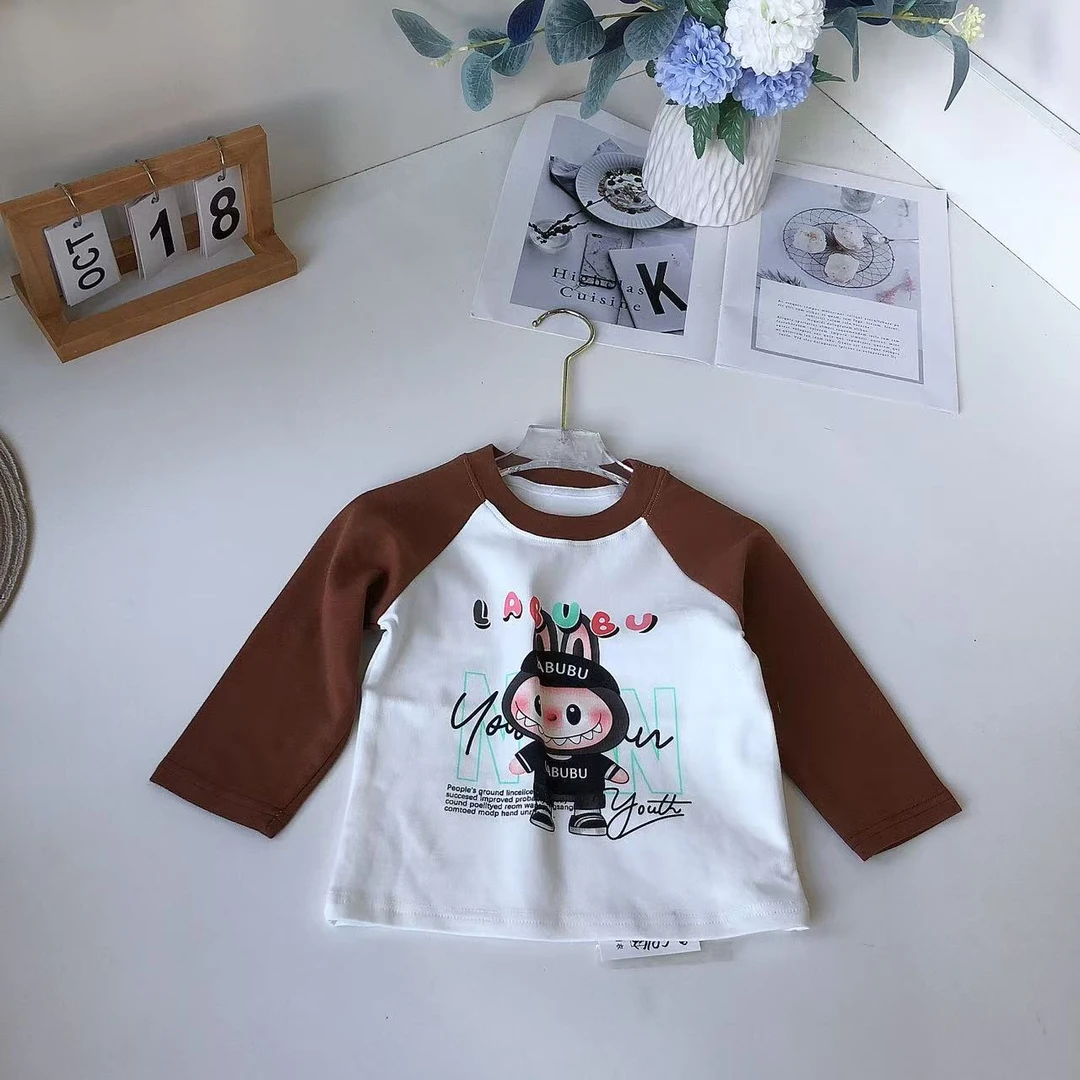 B043淘贝儿童新款春秋长袖T恤小布款