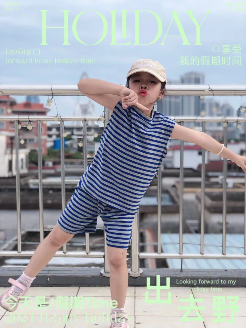 宝宝休闲宽松背心套装弹力棉男孩韩版