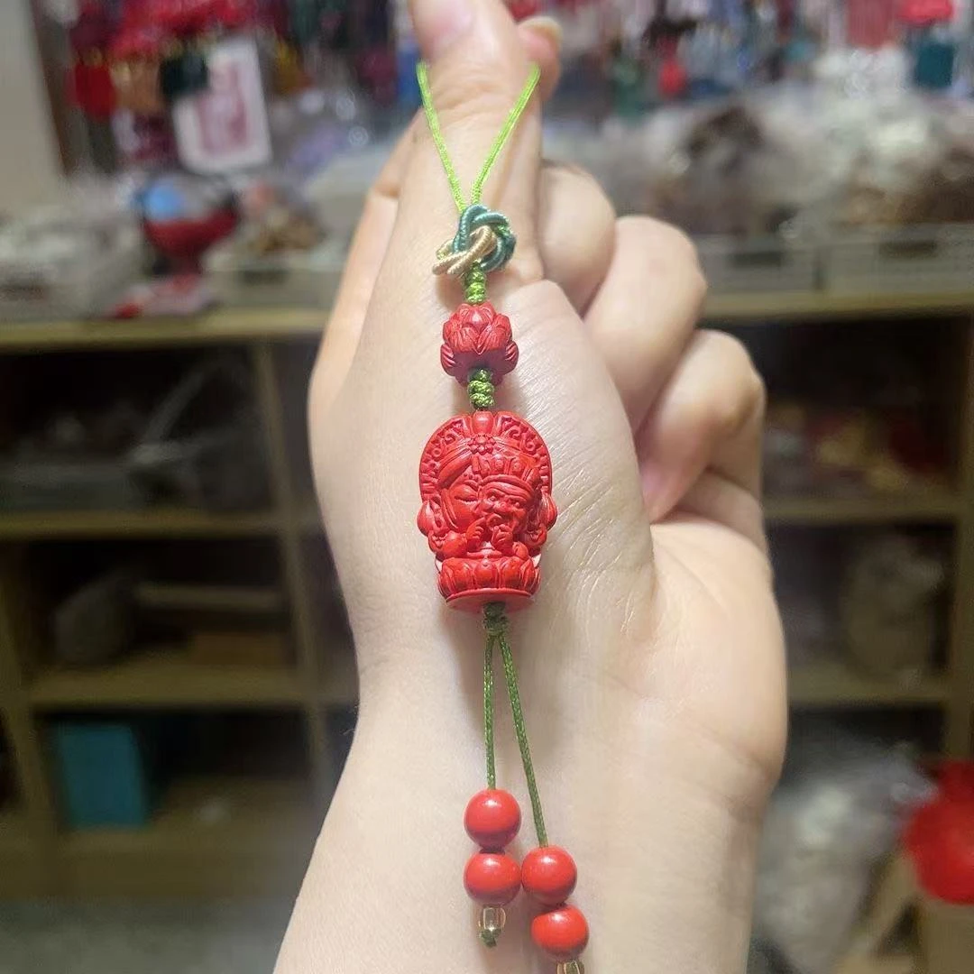 含辰砂工艺品正宗朱砂帝王砂扎基拉姆手机挂件时尚气质百搭手机链