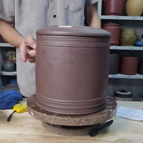 紫砂茶叶罐处理紫玉金砂7103