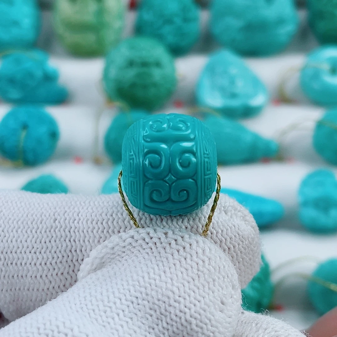 绿松石未镶嵌车挂尺寸15