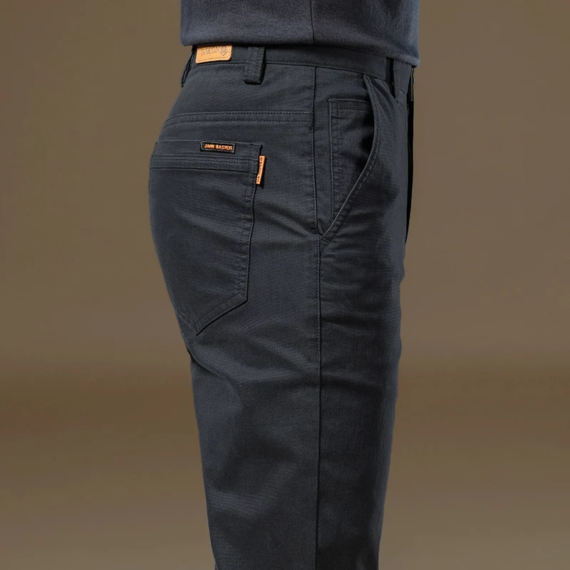 香港2025新款高端黑色休闲裤男士韩版秋冬季修身直筒商务百搭长裤