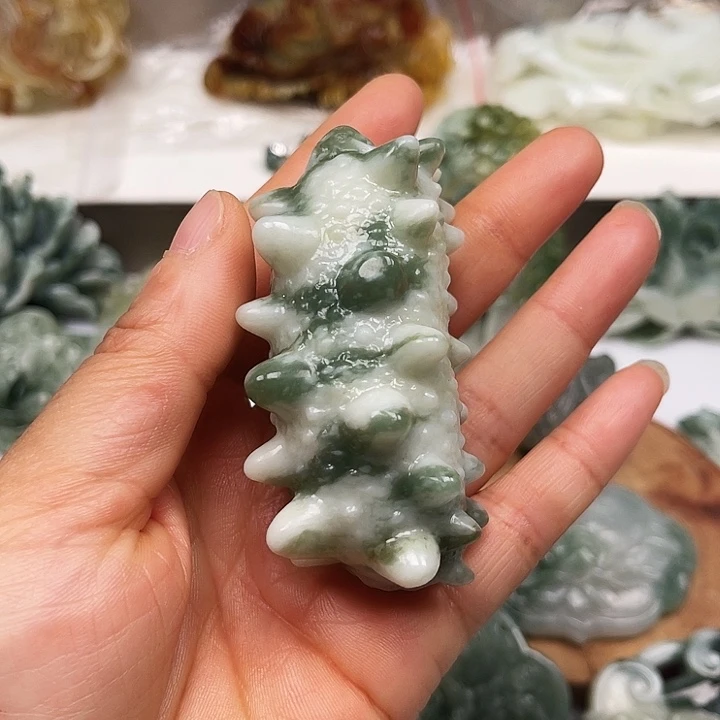 透闪石-蛇纹石玉未镶嵌手把