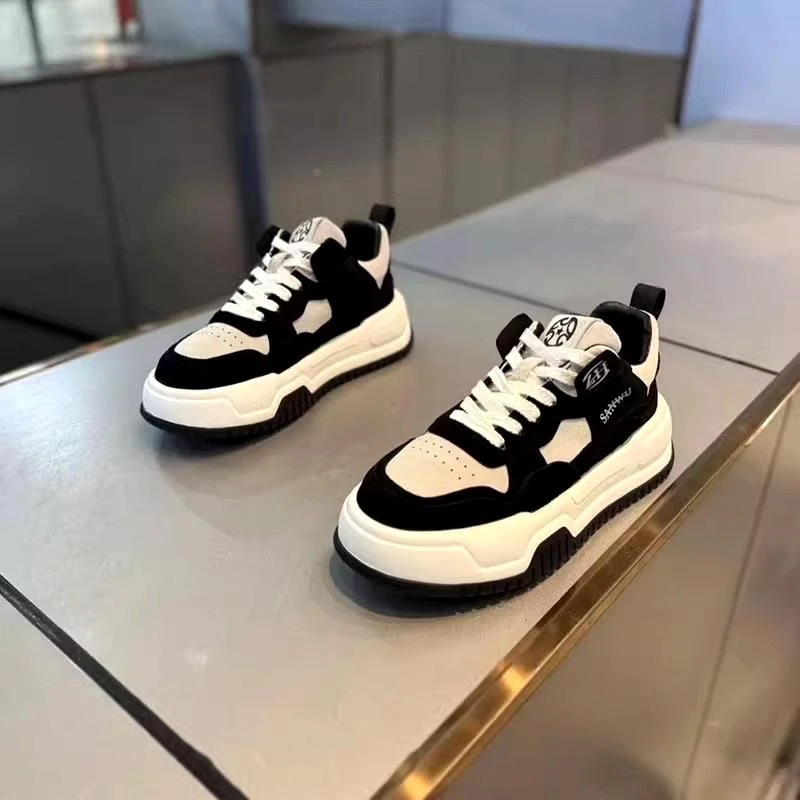 欧洲站男鞋2025新款潮牌高级感百搭休闲板鞋男士运动增高老爹潮鞋