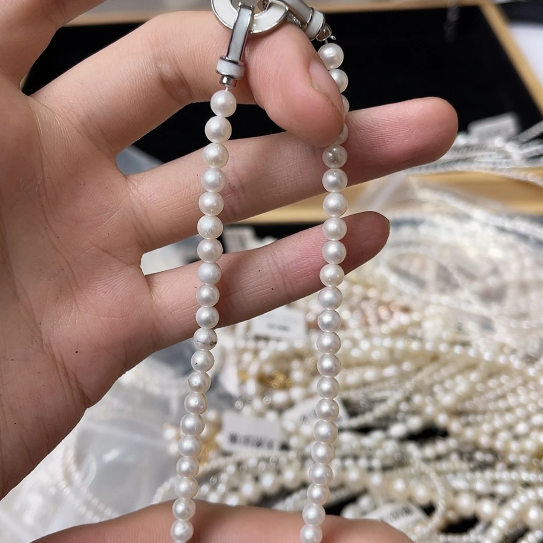 银S925镶嵌淡水珍珠天然淡水珍珠