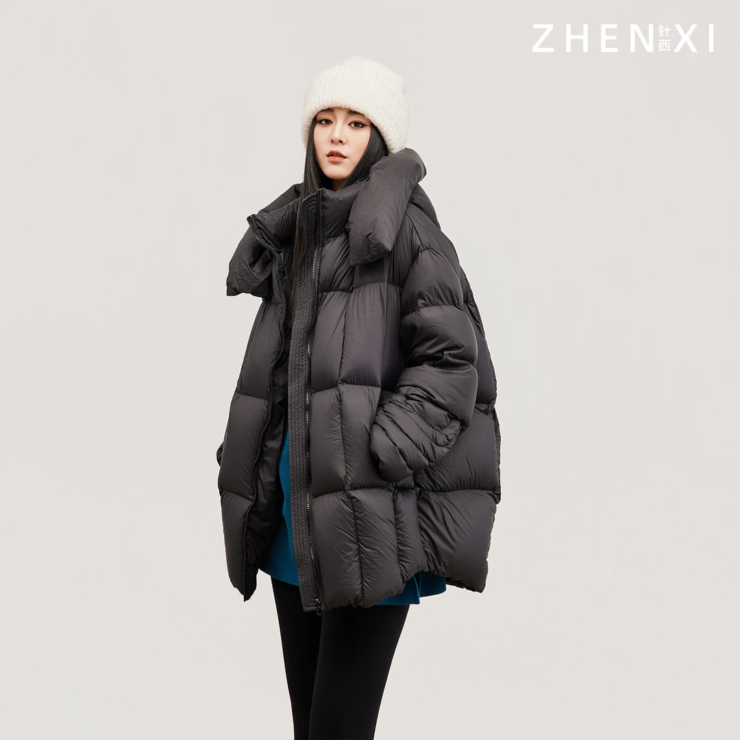 ZHENXI【捷克泡芙大鹅】高个子加长泡芙羽绒服25QDFZ0797