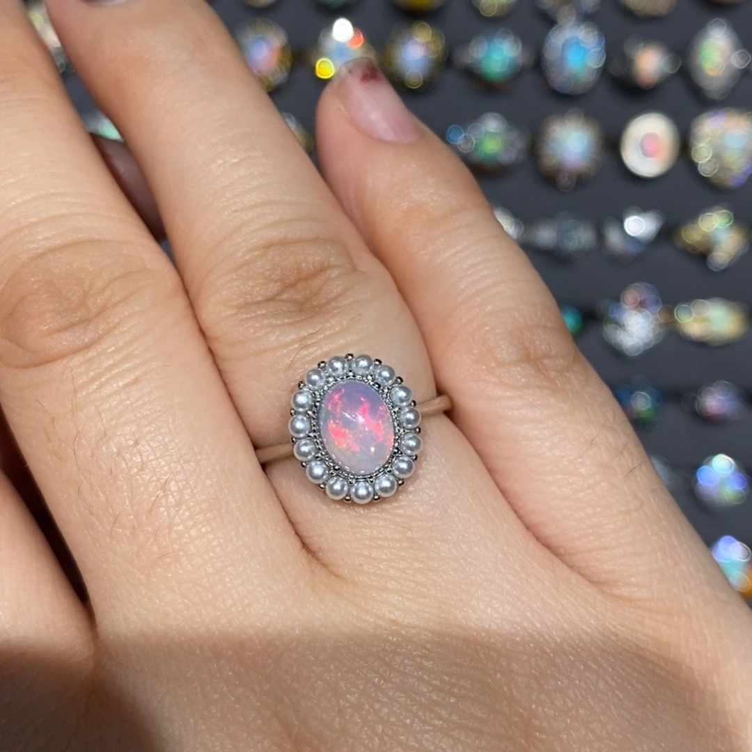 欧泊银S925镶嵌戒指