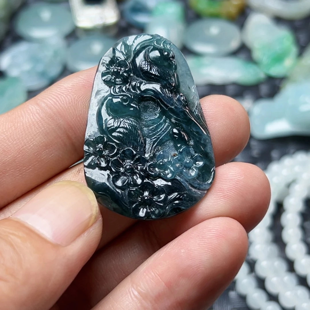 未镶嵌定制翡翠喜上眉梢