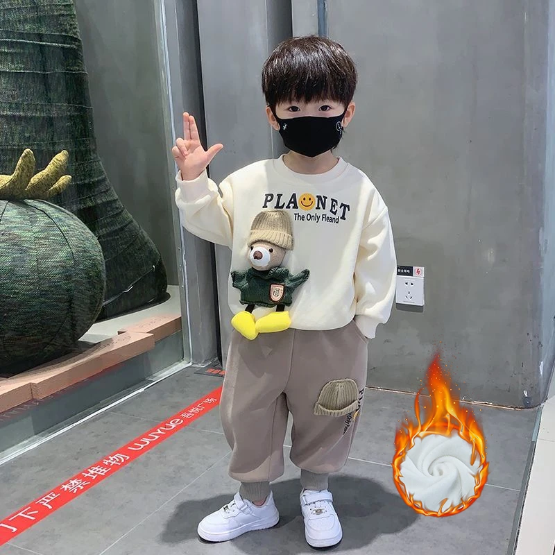 男童女童秋装套装2025新款男小童春秋卫衣两件套帅气外出服洋气潮