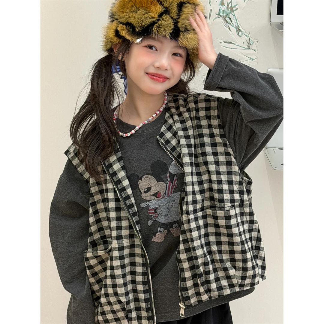 LJ-73011-柠檬匠童品童装女童打底衫2026年春款米奇印花软糯舒适