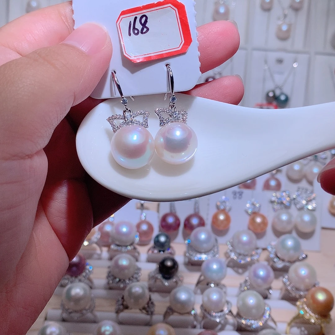 淡水珍珠耳饰未镶嵌CC14mm