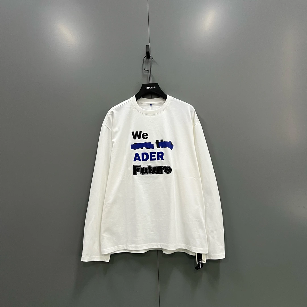 99新 maje h924 ADER 白色logo涂鸦印花长袖 A2码 011498