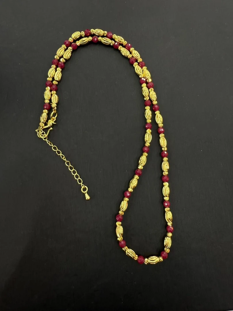 【小七正品】星光璀璨珍宝录培育红宝石合金镶嵌项链【YPN434】