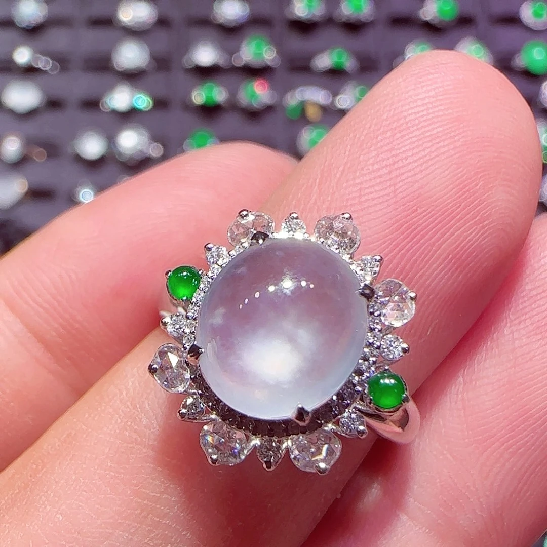 翡翠18K金镶嵌戒指戒指