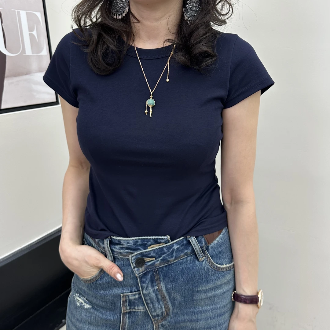 JJ私服 ollo 藏青 黑色 两色 小T恤 281