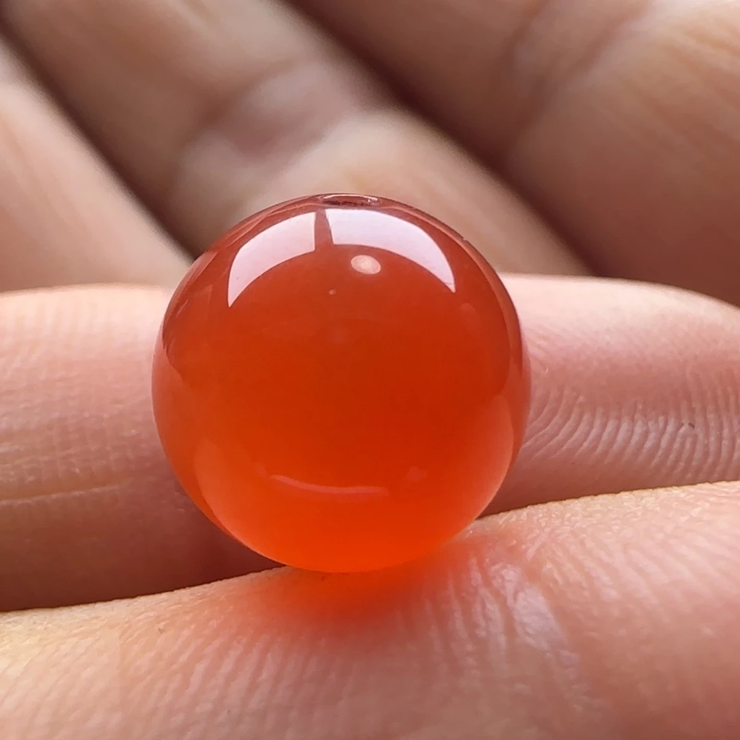 南红玛瑙圆珠10.9马牙未镶嵌