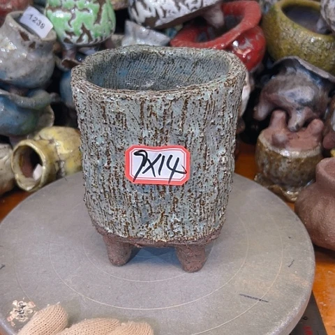粗陶花盆手工花盆制作就这样