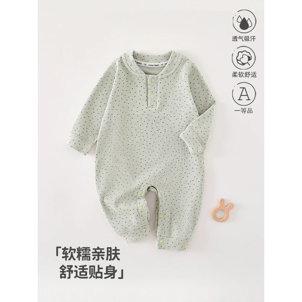 婴儿连体衣a类春秋宝宝衣服无骨爬爬服淡雅系婴儿衣服 安阳婴童装