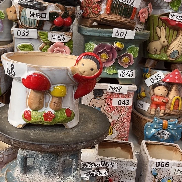 粗陶材质多肉花盆