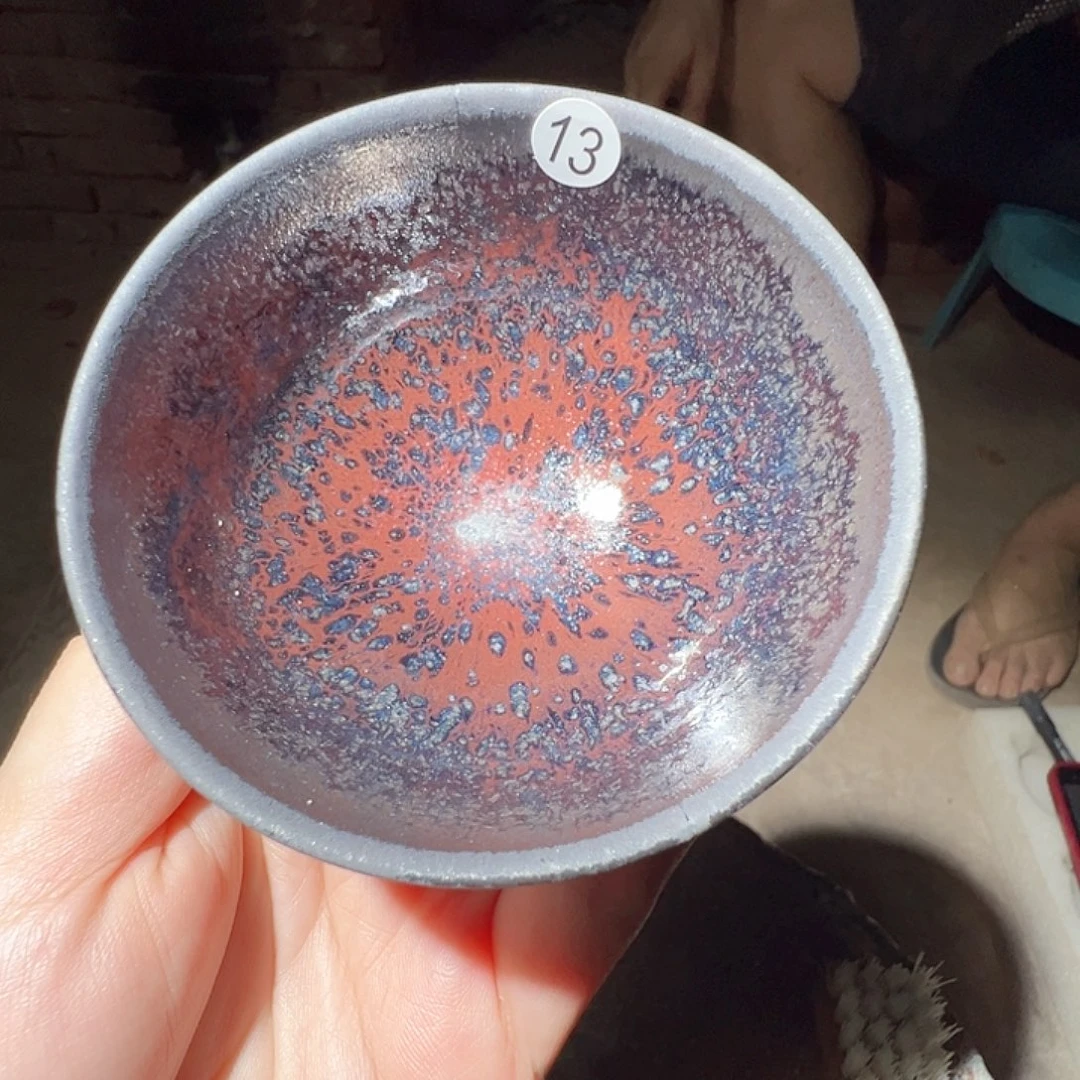 便携款瓷宋御柴烧微瑕主人杯