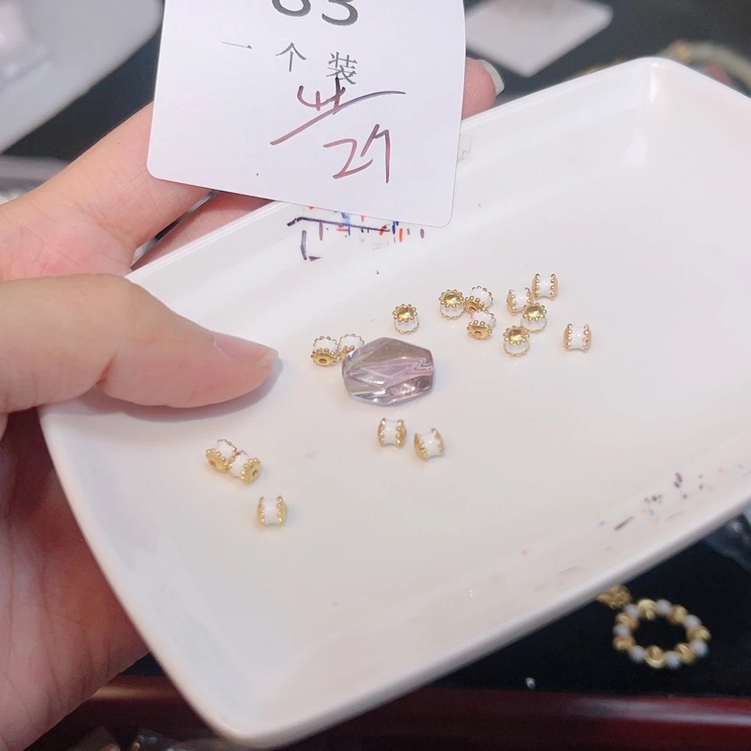 紫晶珠宝半成品银S925镀金镶嵌83