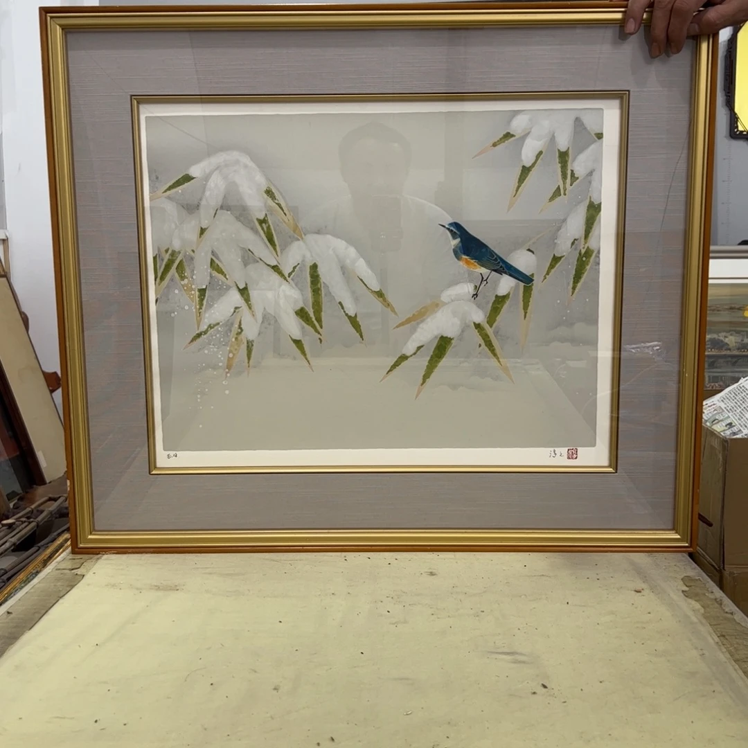 井***罗绘画屏风框画茶空间设计