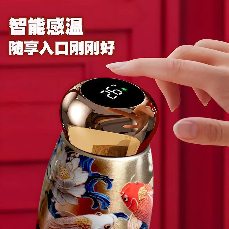 水杯迷你便携高颜值316保温杯口袋杯陶瓷中国风复古内胆显温新品