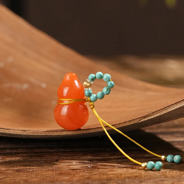 【小福禄】可爱冰飘南红樱桃红小葫芦提溜吊坠