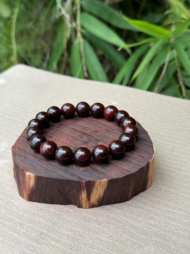 印度小叶紫檀黑飘红1.5x15单圈原汁原味