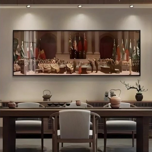 日本投降挂画茶室客厅背景墙装饰画