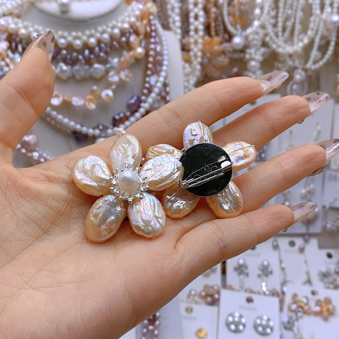 颈饰银S925镶嵌淡水珍珠