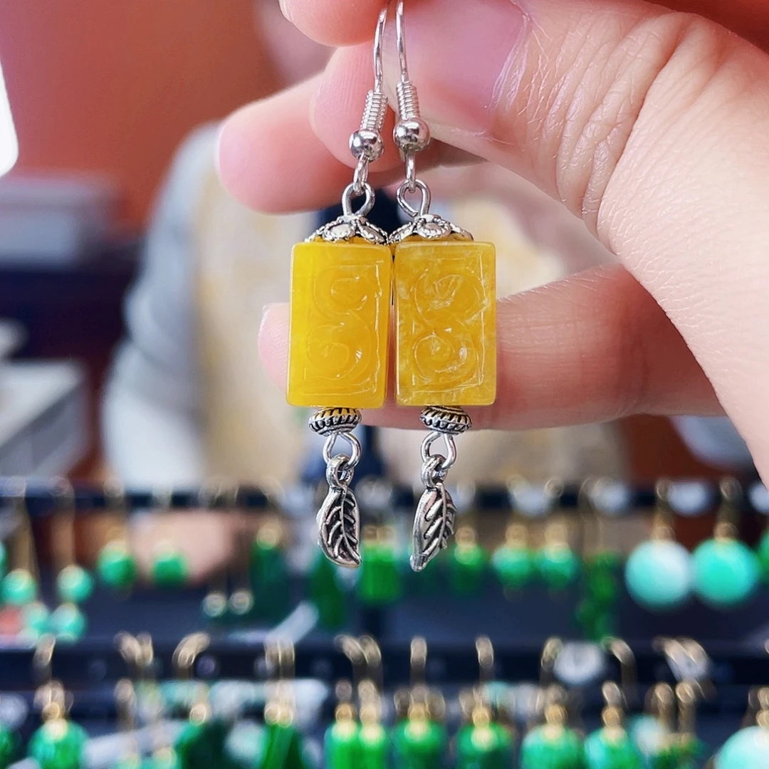 翡翠未镶嵌耳饰饰品