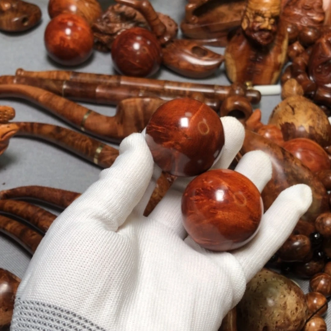 【闪购商品】木麻梨疙瘩火琉璃手把件
