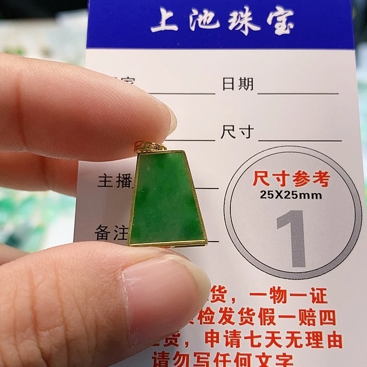 【闪购商品】翡翠颈饰18K金镶嵌翡翠