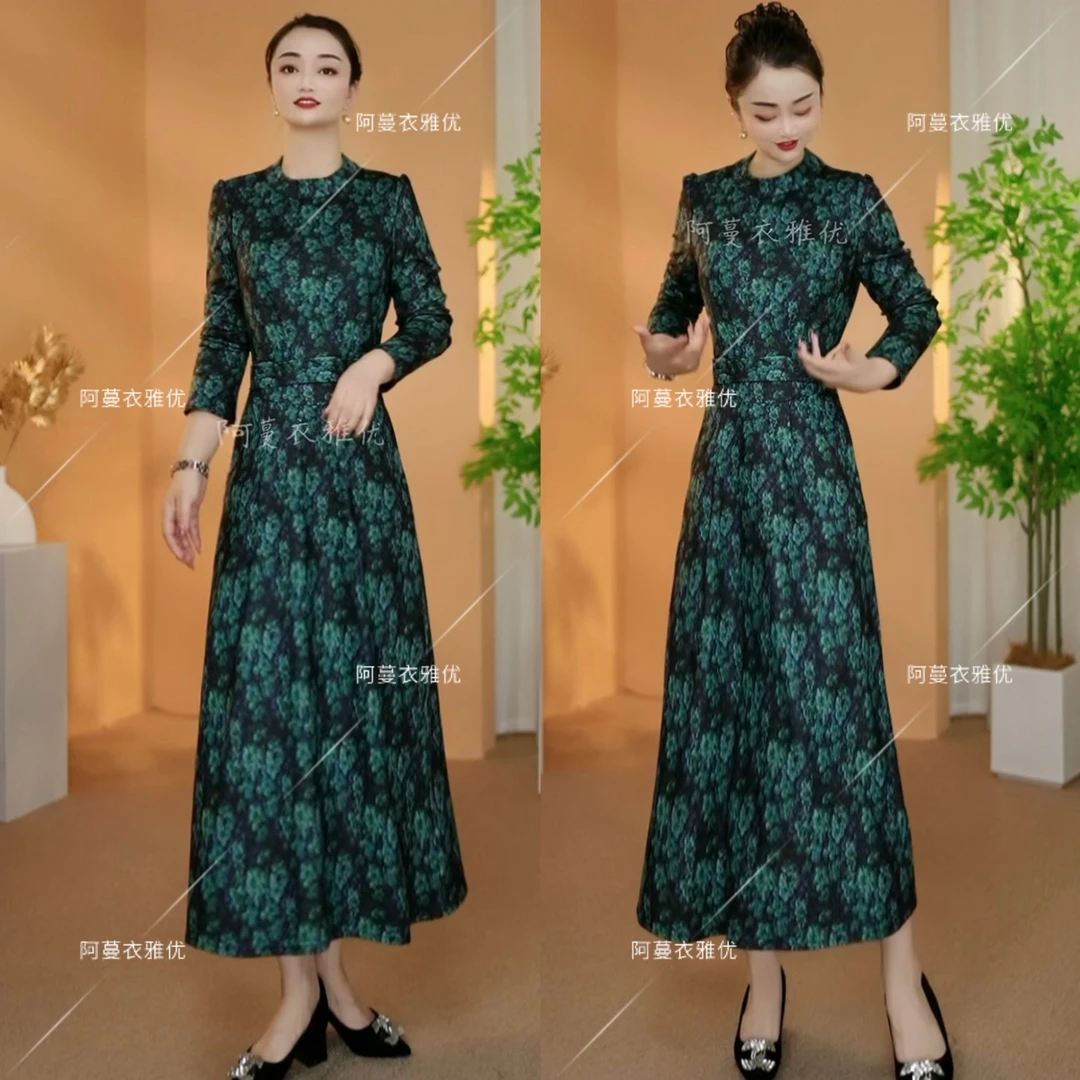 【衣雅严选】8230-2456#新款磨毛加厚设计师款气质显瘦系带连衣裙