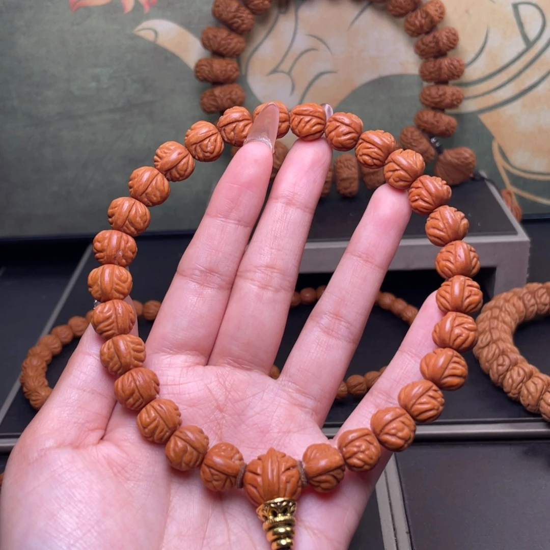 桃核吊坠12金蟾纹手持