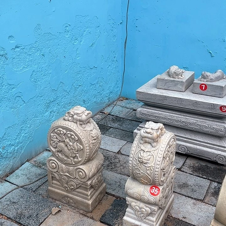 石材抱鼓石门墩石门鼓天然石材汉白玉