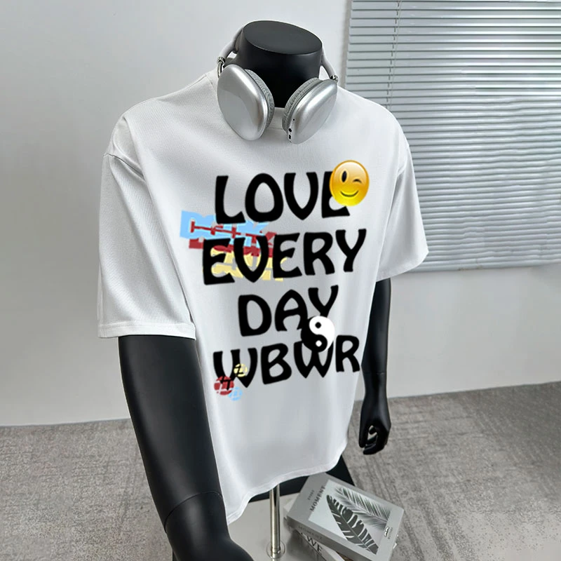 美式潮牌设计感ins字母印花纯棉短袖t恤男女夏季宽松时尚圆领上衣