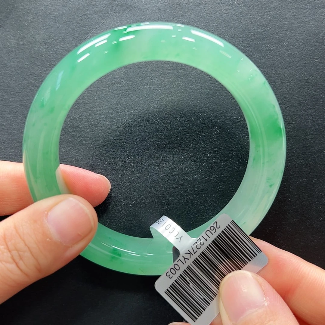 石英质玉（非洲翠）未镶嵌手镯唐唐57.0