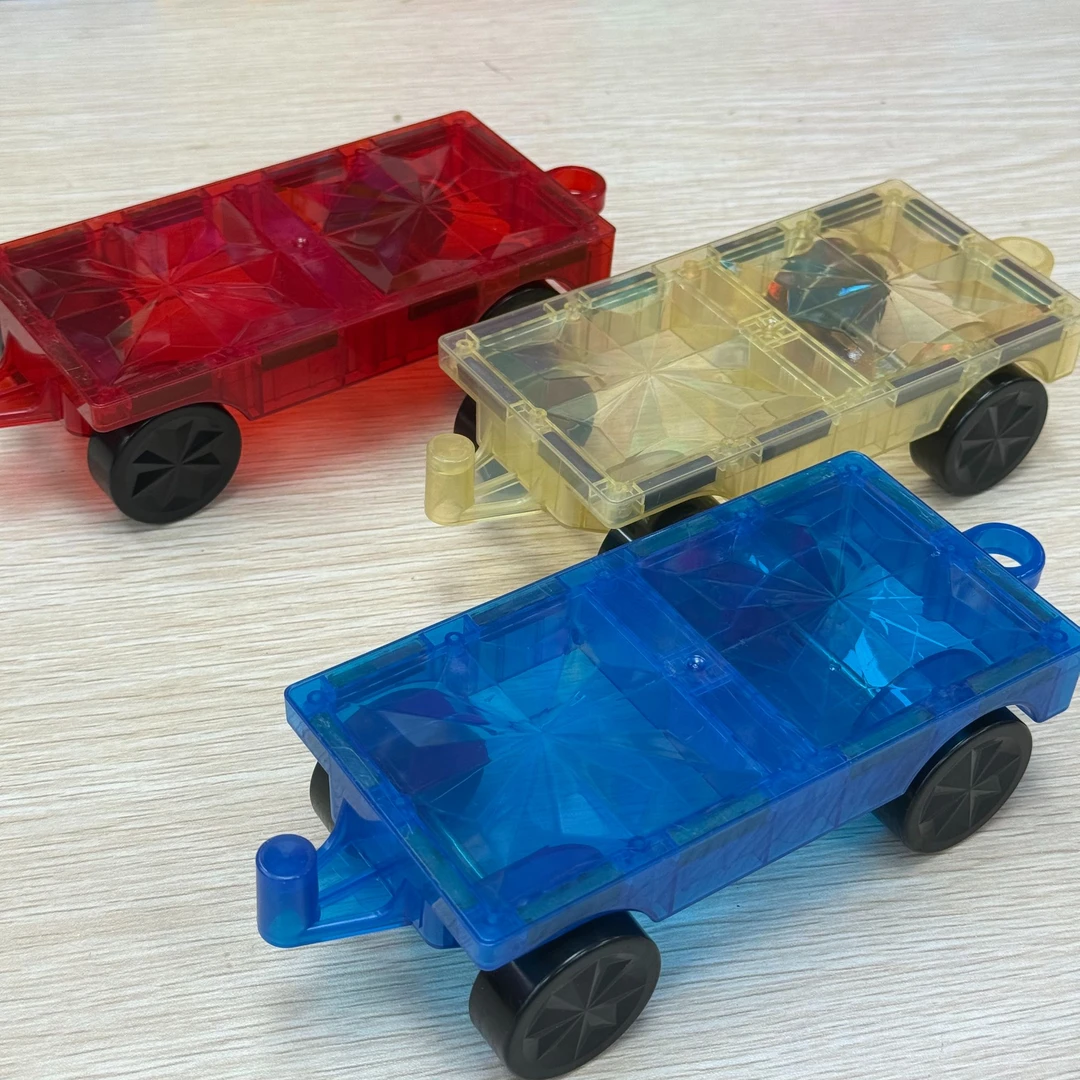 磁力片小车颜色随机2个