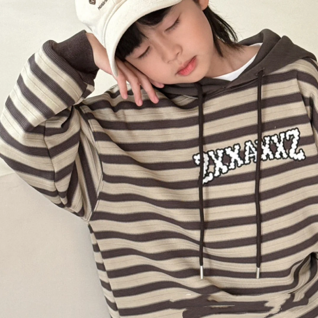 18271高端潮流时尚百搭休闲童装时尚加绒卫衣B5-3-1