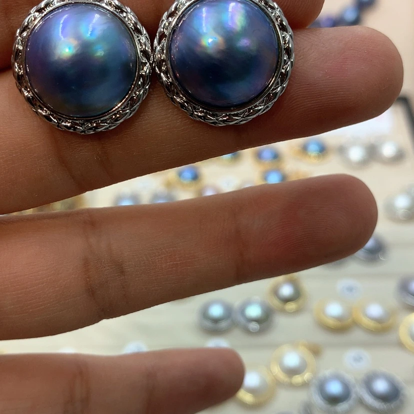 【闪购商品】耳饰拼合珍珠（马贝珠）未镶嵌