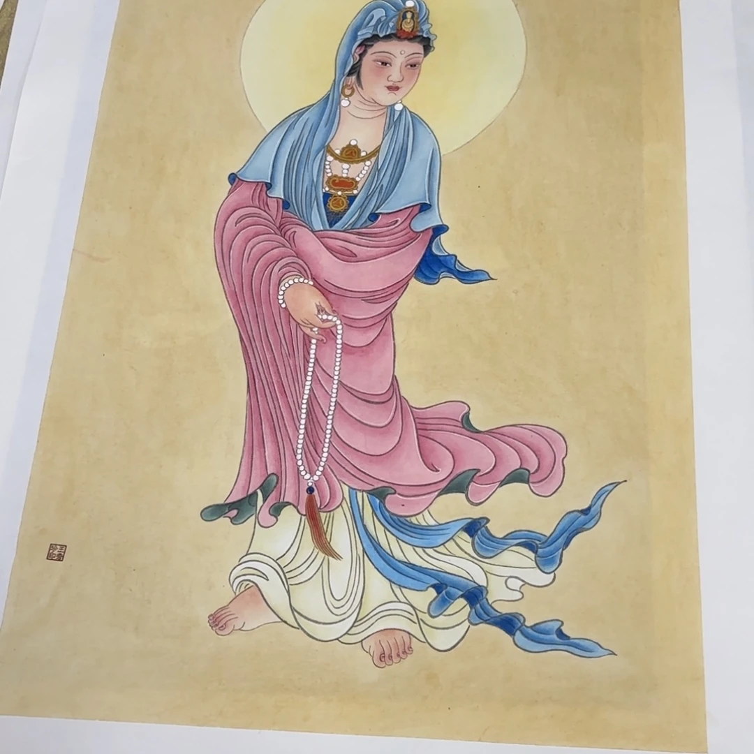 那***梦国画四尺三开人物艺