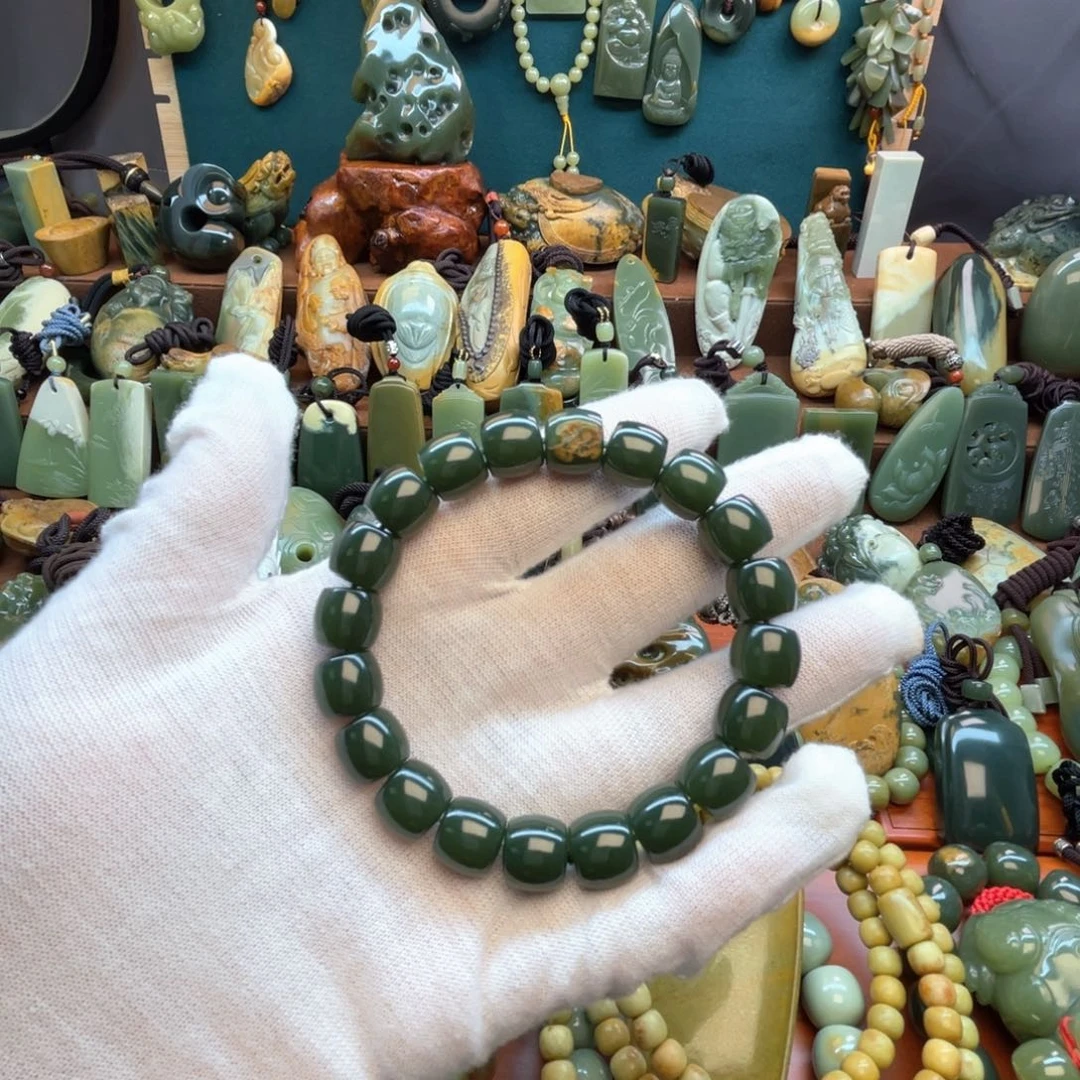 八****岫岩河磨玉（透闪石质玉）未镶嵌手链