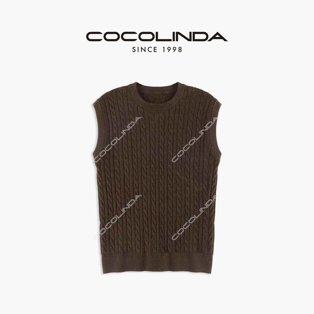 COCOLINDA |  绞花针织背心针织衫S2446