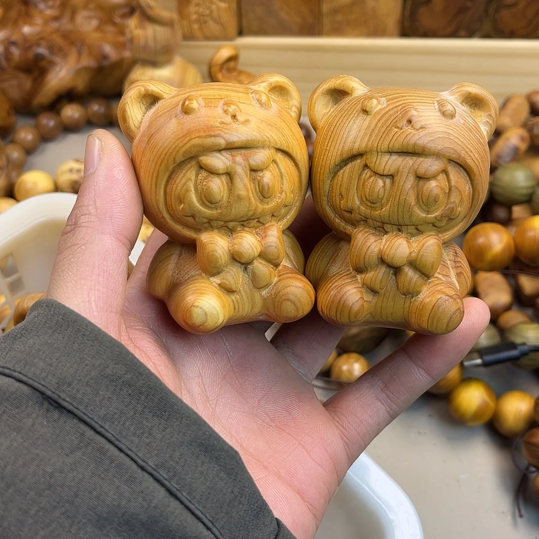 把件柏木（崖柏）一对微瑕