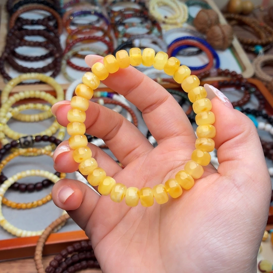 蜜蜡未镶嵌手串8.5mm
