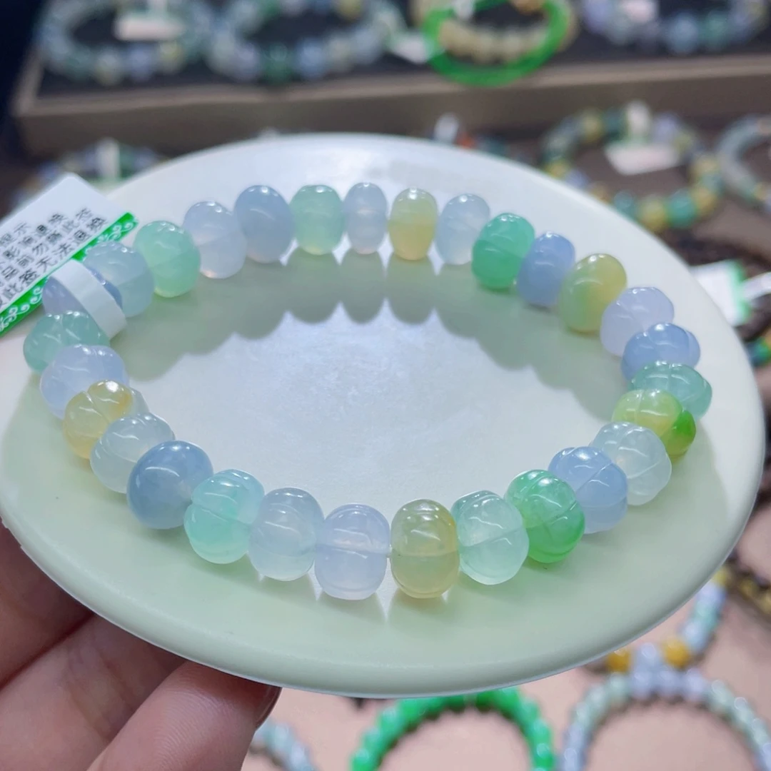 未镶嵌手链翡翠可***睿南瓜卡9+