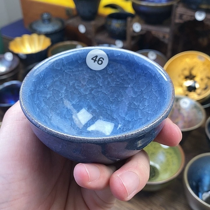 茶盏蓝冰裂主人杯