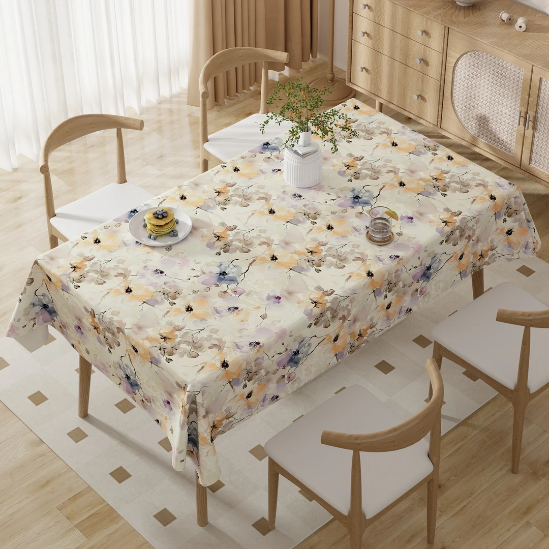 本知风韵幽芳新款2025长方形防烫防水防油免洗桌布餐桌茶几台布
